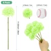 Unique Bargains Plastic Silk Durable Artificial Chrysanthemum Ball Flowers 11" - 3 of 4