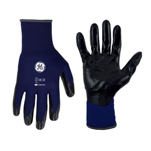 General Electric Unisex Dipped Gloves Black/Blue L 1 pair - 1 of 1