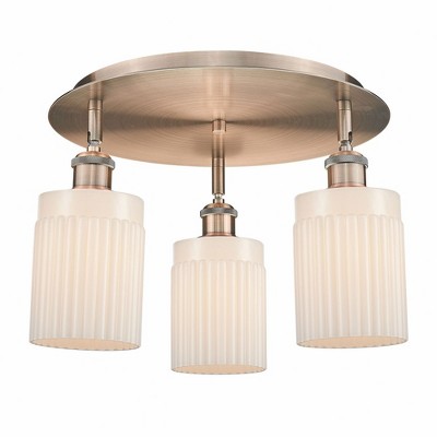 Hadley - 3 Light Flush Mount In Art Deco Style-9.5 Inches Tall and 16.25 Inches Wide