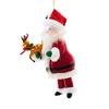 De Carlini Italian Ornaments 7.5 Inch Santa Holding Mini Reindeer Christmas Tree Ornament , Christmas Decor Mgd Ornament Free-Blown (1PC) - 4 of 4