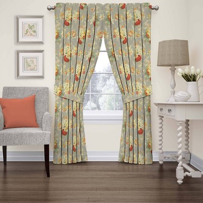 63"x52" Sanctuary Rose Curtain Panel Gray - Waverly