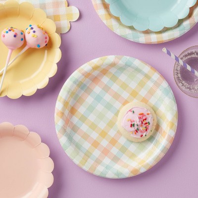 20ct Easter Plaid Dinner Plates - Spritz™