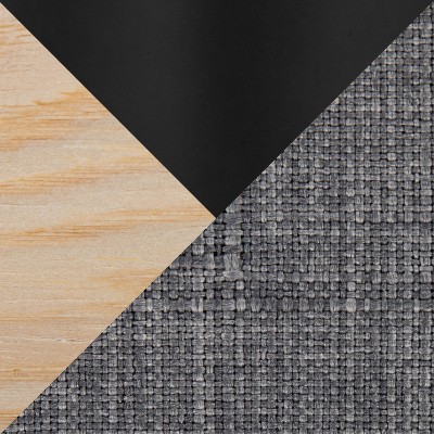 Stella 30" Light Gray/Natural/Black Swivel Bar Stool Set