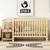 Convertible Crib/Full Size Bed with Changing Table 4L - ModernLuxe - 3 of 4