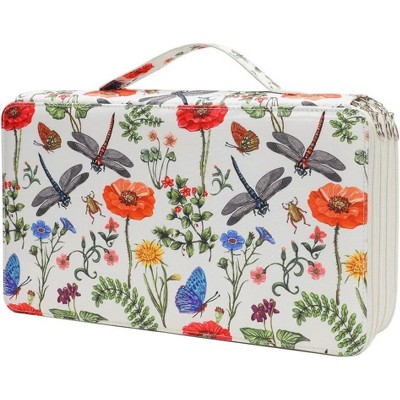 Paaaawaters Colored Pencil Case - 200 Slots Pencil Holder with Zipper Closure Twill Fabric Large Capacity Pencil Case