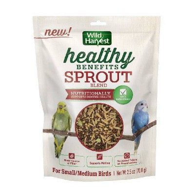 Wild Harvest Healthy Benefits Sprout Blend Grain Flavor Small and Medium Birds Dry Food - 2.5oz