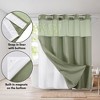 Americanflat 72x75 Hookless Waffle Pattern Shower Curtain - Water-Resistant Long Shower Curtain with Sheer Panel, Snap-In Liner, and Grommets - 4 of 4