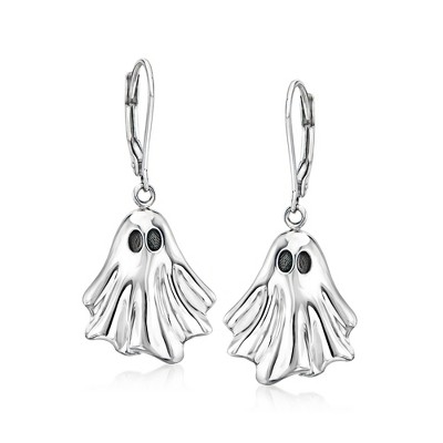 Ross-Simons Sterling Silver Ghost Drop Earrings