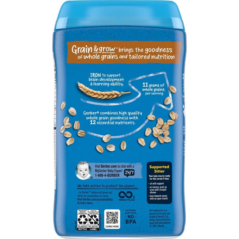 Gerber Single Grain Oatmeal Baby Cereal - 16oz, 5 of 11