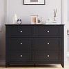 Zstar 6 Drawer Dresser, Modern Chest of Drawers with Round Handle and Sturdy Leg - 3 of 4