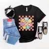Simply Sage Market Women's Checkered Daisy Short Sleeve Graphic Tee - 3 of 4