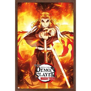 Trends International Demon Slayer: Mugen Train - Kyojuro Rengoku One Sheet Framed Wall Poster Prints - 1 of 4