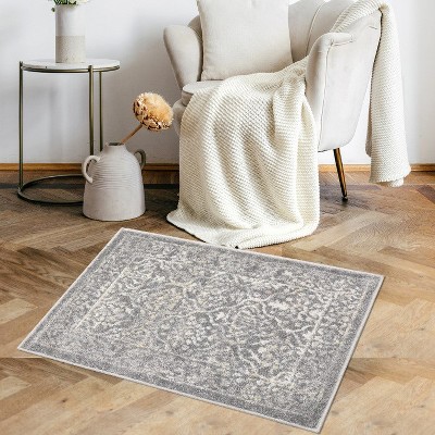 Area Rug Moroccan Trellis Rugs for Living Room Bedroom Soft Boho Farmhouse Rug Stain Resistant Throw Carpet