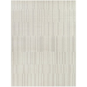 Balta Rugs 5'3"x7' Theron Geometric Lines Premium Shag Kids' Area Rug Cream - 1 of 4