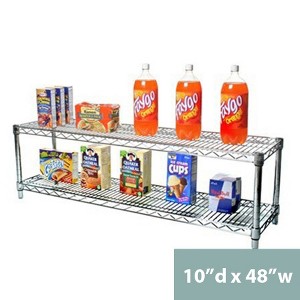 Shelving.com Chrome Wire Shelving with 2 Tier Shelves - - 1 of 3