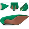 Perphy Women's Classic Wedding Pointed Toe Printed Slip-on Kitten Heel Pumps - 3 of 3