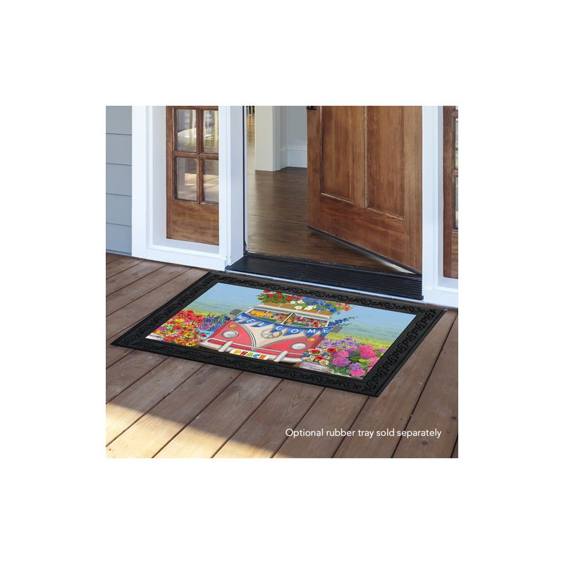 Peace Van Floral Doormat Everyday Indoor Outdoor 30" x 18" Briarwood Lane, 3 of 5