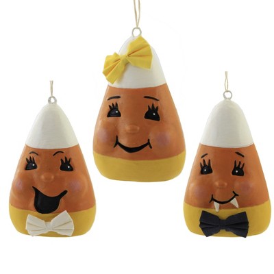 Holiday Ornament 3.5" Silly Candy Corn Halloween Fangs  -  Tree Ornaments