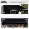 Sapphtopaz 8' x 7' Retractable Awning Manual Patio Awnings Sunshade Shelter UV Resistant Window Cover - 3 of 4