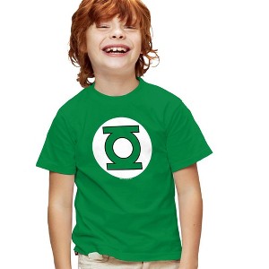 Green Lantern Logo Kids T Shirt For Youth, Kelly Green - 1 of 4