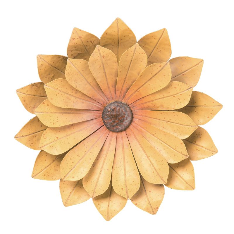 Transpac Metal 15 in. Yellow Spring Sunflower Wall Decor, 1 of 3