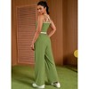 ATHLECHIC Women's Summer 2 Pieces Outfits Tracksuit Crop Camisole and Wide Leg Pants Lounge Sets - 4 of 4