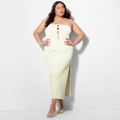 Women's Pearl Button Sweater Tube Top - Wild Fable™