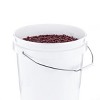 Racxily Round Utility Bucket, Comfort Handle, 5 Gallon Plastic Storage barrel, White - 2 of 4