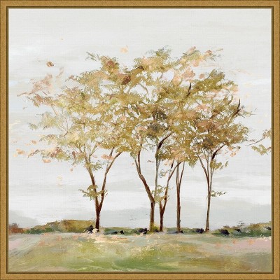 16" x 16" Golden Acre Wood by Isabelle Z Framed Canvas Wall Art - Amanti Art
