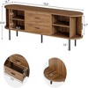 LOVSON  70.87" Walnut Mid-Century Modern Fluted TV Stand with Tambour Sliding Doors for Living Room - 3 of 4
