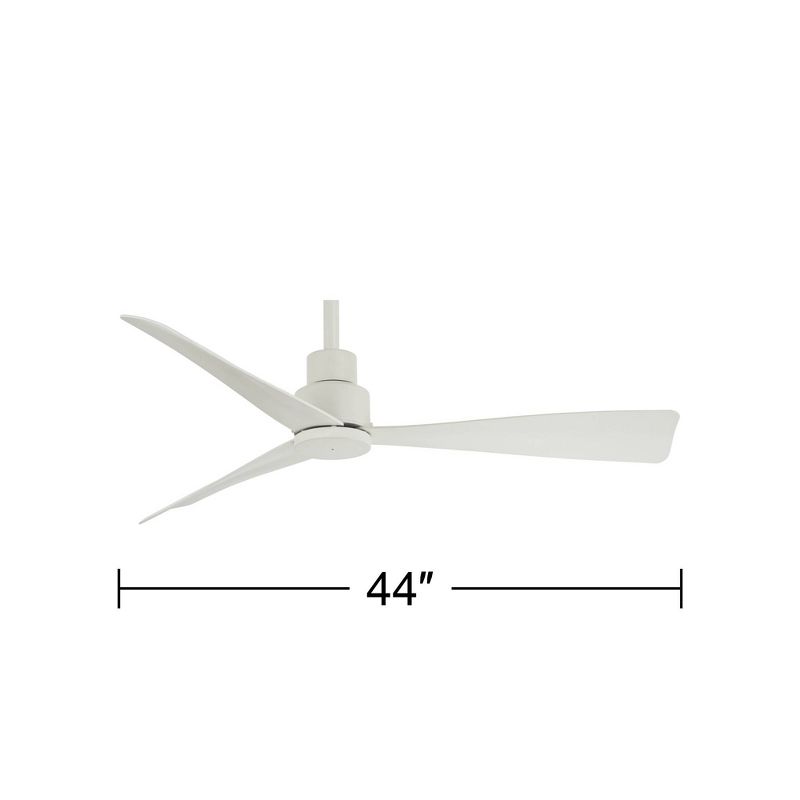 44" Minka Aire Modern Industrial Outdoor Ceiling Fan with Remote Control White Wet Rated for Patio Exterior Porch Gazebo Garage, 5 of 7