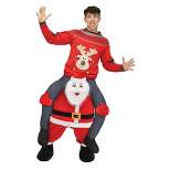 Fun World Carry Me Santa Adult 3D Character Pants Christmas Costume - Standard