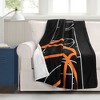 50"x60" Kids' Basketball Game Reversible Throw Black/Orange - Lush Décor - 2 of 4