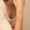 Gold Chain Necklace and Bracelet Set for Women Dainty Chunky Paperclip - 3 of 4