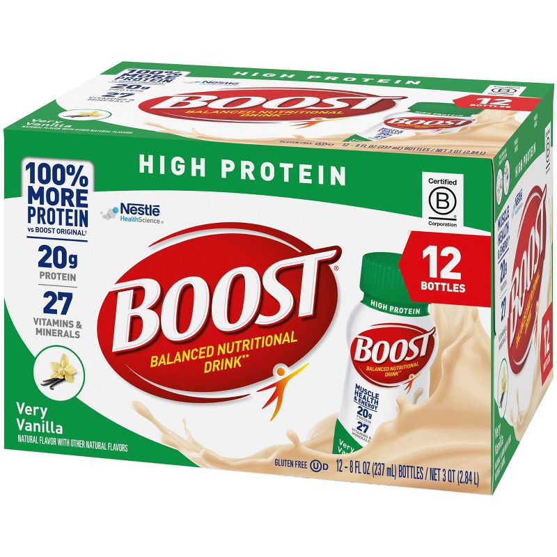 Boost High Protein Nutritional Drink - Very Vanilla - 8 fl oz/12pk, 4 of 7