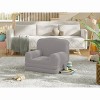 Kids Couch, 2-in-1 Convertible Teddy Fleece Fabric Toddler Sofa Chair, Soft Fold Out Couch Lounge for Kids for Birthday Gift - 3 of 4