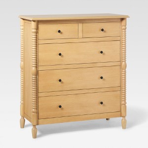 Walker Edison Easy Assembly Solid Wood 5 Drawer Spindle Chest - 1 of 4