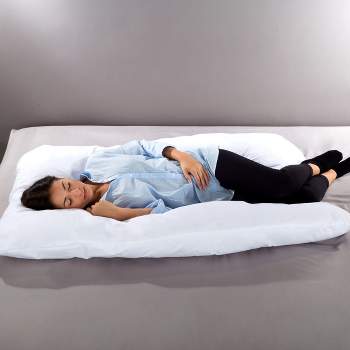Hastings Home 7-in-1 Full Body Pillow with Removeable Cover - White