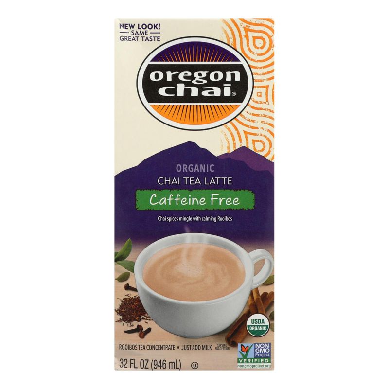 Oregon Chai Organic Caffeine Free Chai Tea Latte Rooibos Tea Concentrate - Case of 6/32 fz, 2 of 6