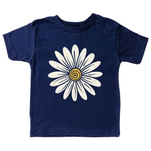 The Juniper Shop White Daisy Toddler Short Sleeve Tee - 3T - Navy - 1 of 4