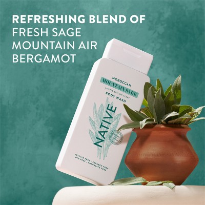 Native Limited Edition Global Flavors Sulfate-Free Body Wash - Moroccan Mountain Sage - 18 fl oz: Basic Cleansing, Whole Body Application