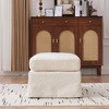 Lyngins Modern Chenille Ottoman Bench, Upholstered Entryway Bench, Versatile Foot Stool for Living Room Bedroom Entryway and Office - 2 of 4