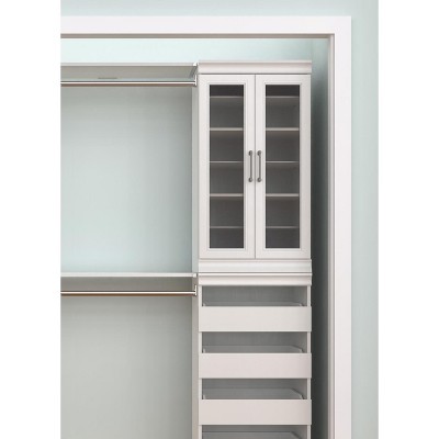 White Shaker Style Glass Pane Closet Doors