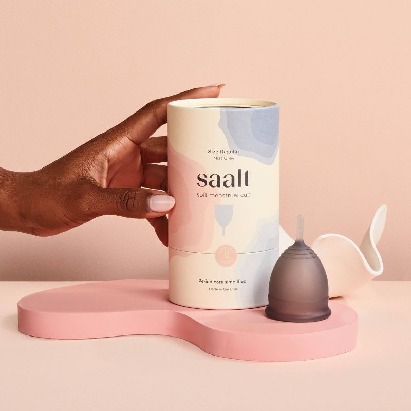 Saalt Soft Menstrual Cup - Gray - Regular, 4 of 10
