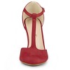 Allegra K Women's Rounded Toe Stiletto High Heel T-Strap Dress Pumps - 2 of 4