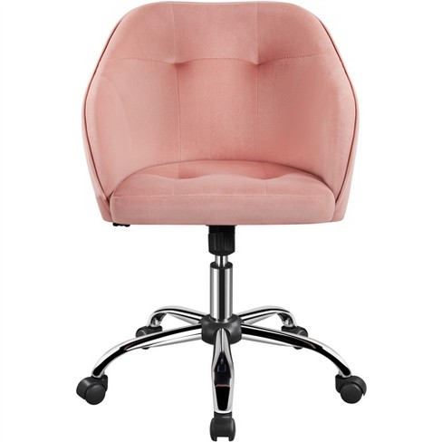 Velvet pink office outlet chair