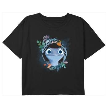 Girl's Frozen 2 Bruni Leaf Portrait Crop T-Shirt