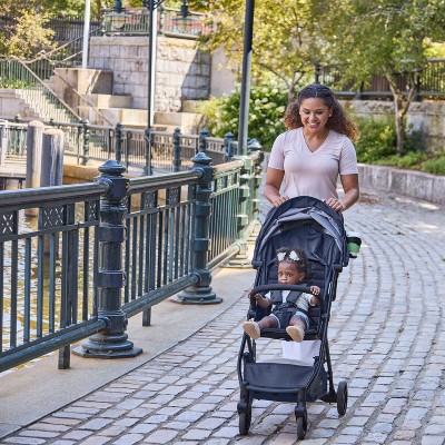 Ingenuity 3Dquickclose CS  Compact Fold Stroller - Black: Metal Frame, 5-Point Harness, EVA Tires, Single Configuration ‼️could be missing or broken parts ‼️