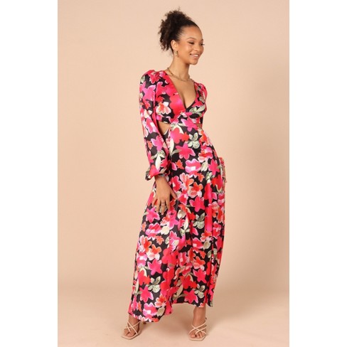 Petal And Pup Womens Teena Puff Sleeve Cutout Midi Dress : Target