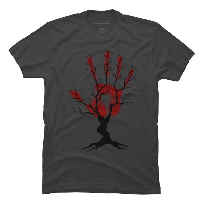 Men's Design By Humans Halloween Tree By aisenArt T-Shirt